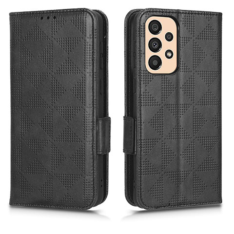 Custodia Portafoglio In Pelle Cover con Supporto C02X per Samsung Galaxy A23 4G Nero