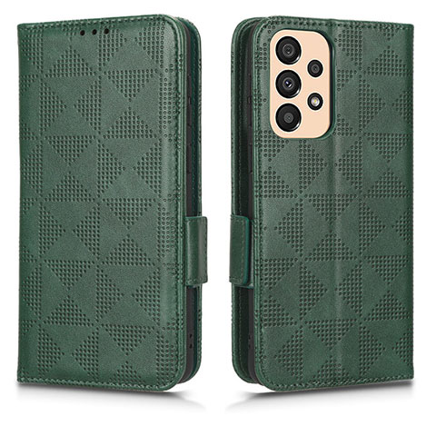 Custodia Portafoglio In Pelle Cover con Supporto C02X per Samsung Galaxy A23 4G Verde