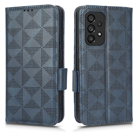 Custodia Portafoglio In Pelle Cover con Supporto C02X per Samsung Galaxy A53 5G Blu