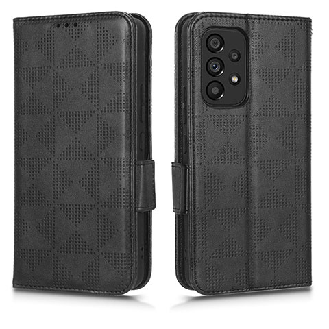 Custodia Portafoglio In Pelle Cover con Supporto C02X per Samsung Galaxy A53 5G Nero