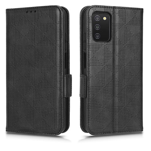 Custodia Portafoglio In Pelle Cover con Supporto C02X per Samsung Galaxy F02S SM-E025F Nero