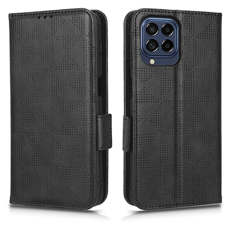 Custodia Portafoglio In Pelle Cover con Supporto C02X per Samsung Galaxy M53 5G Nero