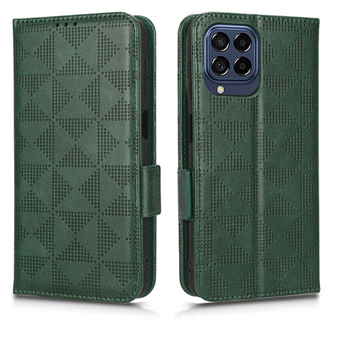 Custodia Portafoglio In Pelle Cover con Supporto C02X per Samsung Galaxy M53 5G Verde