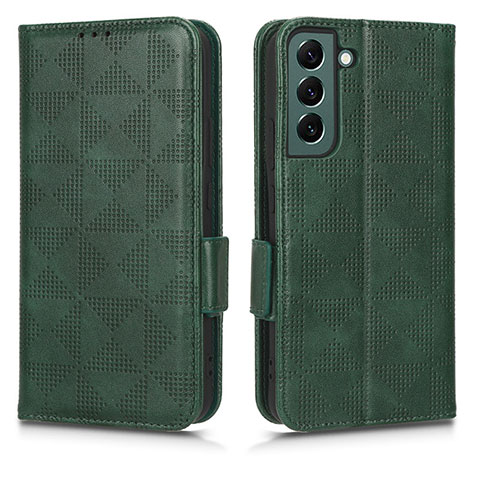 Custodia Portafoglio In Pelle Cover con Supporto C02X per Samsung Galaxy S22 Plus 5G Verde