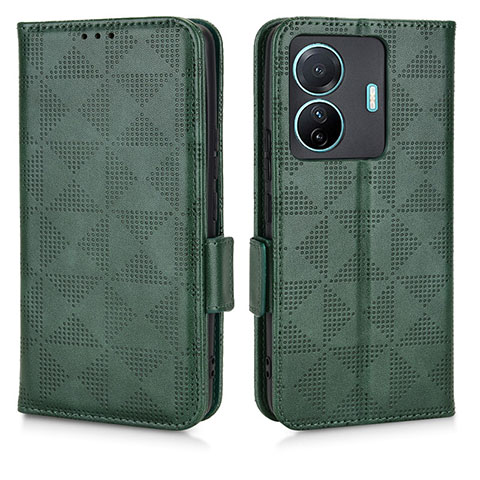 Custodia Portafoglio In Pelle Cover con Supporto C02X per Vivo iQOO Z6 Pro 5G Verde