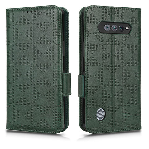 Custodia Portafoglio In Pelle Cover con Supporto C02X per Xiaomi Black Shark 4S 5G Verde