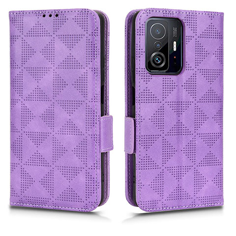 Custodia Portafoglio In Pelle Cover con Supporto C02X per Xiaomi Mi 11T Pro 5G Viola