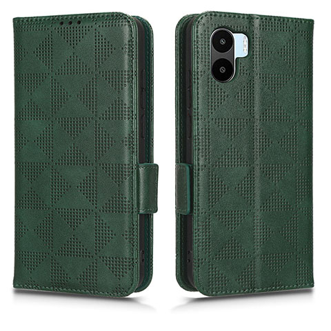 Custodia Portafoglio In Pelle Cover con Supporto C02X per Xiaomi Poco C50 Verde