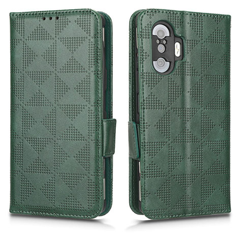 Custodia Portafoglio In Pelle Cover con Supporto C02X per Xiaomi Poco F3 GT 5G Verde