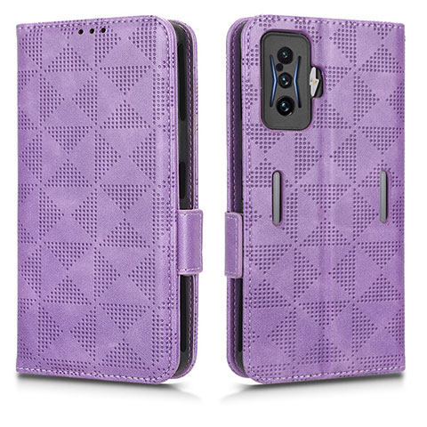 Custodia Portafoglio In Pelle Cover con Supporto C02X per Xiaomi Poco F4 GT 5G Viola