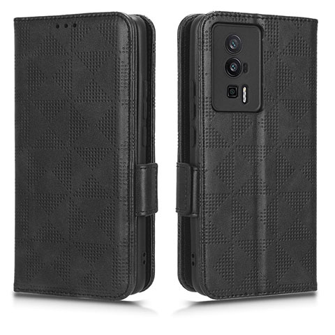 Custodia Portafoglio In Pelle Cover con Supporto C02X per Xiaomi Poco F5 Pro 5G Nero