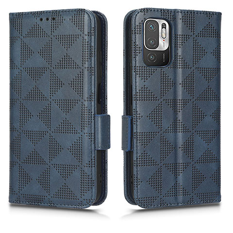 Custodia Portafoglio In Pelle Cover con Supporto C02X per Xiaomi POCO M3 Pro 5G Blu