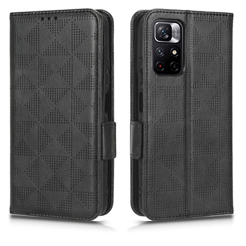 Custodia Portafoglio In Pelle Cover con Supporto C02X per Xiaomi Poco M4 Pro 5G Nero