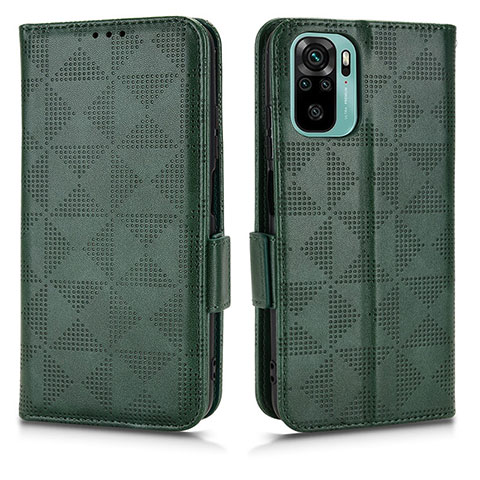 Custodia Portafoglio In Pelle Cover con Supporto C02X per Xiaomi Poco M5S Verde