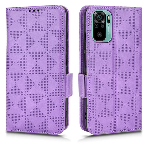 Custodia Portafoglio In Pelle Cover con Supporto C02X per Xiaomi Poco M5S Viola