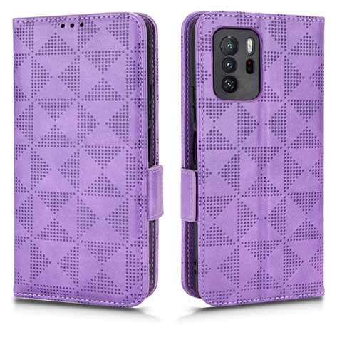 Custodia Portafoglio In Pelle Cover con Supporto C02X per Xiaomi Poco X3 GT 5G Viola