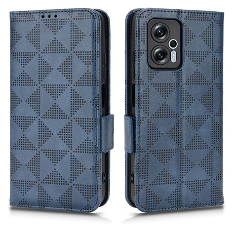 Custodia Portafoglio In Pelle Cover con Supporto C02X per Xiaomi Poco X4 GT 5G Blu