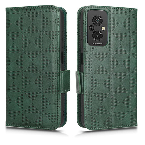 Custodia Portafoglio In Pelle Cover con Supporto C02X per Xiaomi Redmi 11 Prime 4G Verde