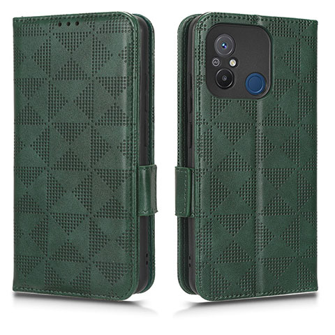 Custodia Portafoglio In Pelle Cover con Supporto C02X per Xiaomi Redmi 11A 4G Verde