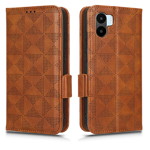 Custodia Portafoglio In Pelle Cover con Supporto C02X per Xiaomi Redmi A1 Marrone