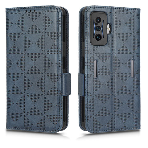 Custodia Portafoglio In Pelle Cover con Supporto C02X per Xiaomi Redmi K50 Gaming 5G Blu