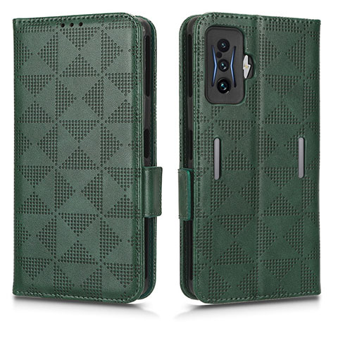 Custodia Portafoglio In Pelle Cover con Supporto C02X per Xiaomi Redmi K50 Gaming 5G Verde