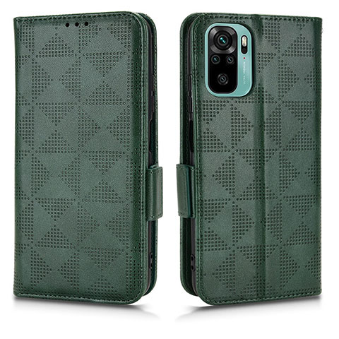 Custodia Portafoglio In Pelle Cover con Supporto C02X per Xiaomi Redmi Note 10 4G Verde