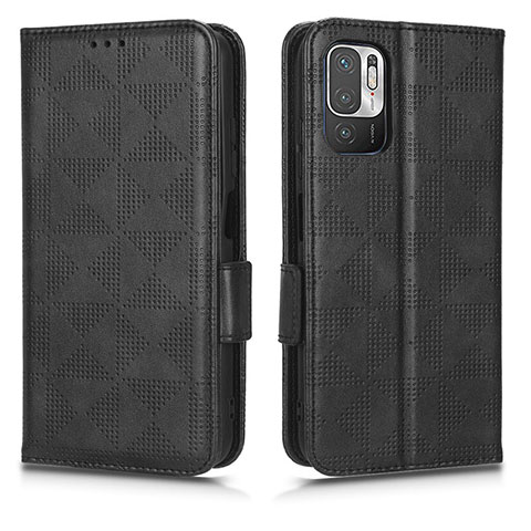 Custodia Portafoglio In Pelle Cover con Supporto C02X per Xiaomi Redmi Note 10 5G Nero