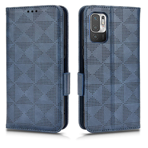 Custodia Portafoglio In Pelle Cover con Supporto C02X per Xiaomi Redmi Note 10 JE 5G Blu