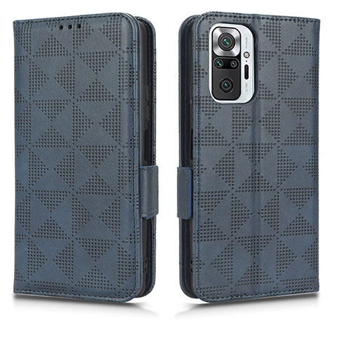 Custodia Portafoglio In Pelle Cover con Supporto C02X per Xiaomi Redmi Note 10 Pro Max Blu