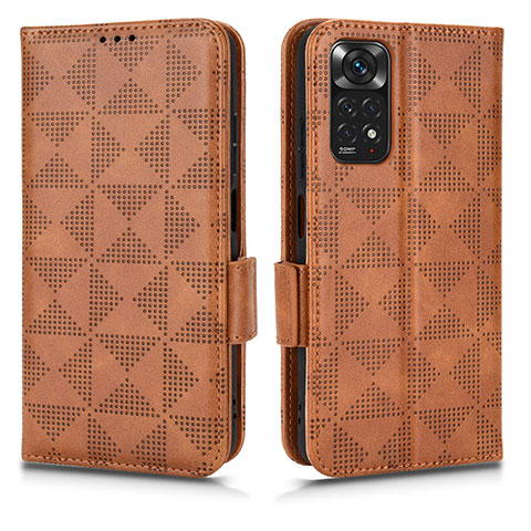 Custodia Portafoglio In Pelle Cover con Supporto C02X per Xiaomi Redmi Note 11 4G (2022) Marrone