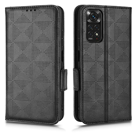 Custodia Portafoglio In Pelle Cover con Supporto C02X per Xiaomi Redmi Note 11 4G (2022) Nero