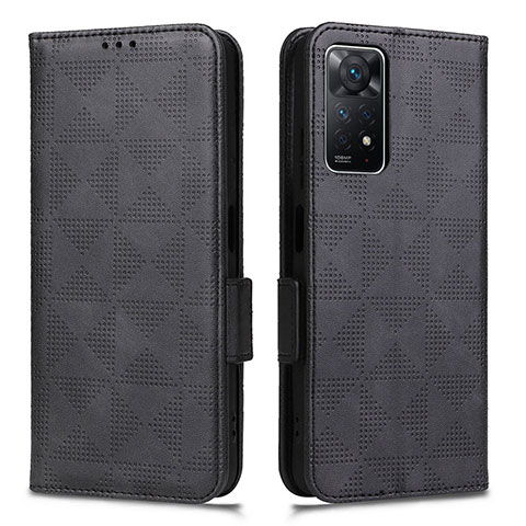 Custodia Portafoglio In Pelle Cover con Supporto C02X per Xiaomi Redmi Note 11 Pro 4G Nero