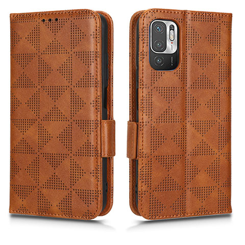 Custodia Portafoglio In Pelle Cover con Supporto C02X per Xiaomi Redmi Note 11 SE 5G Marrone