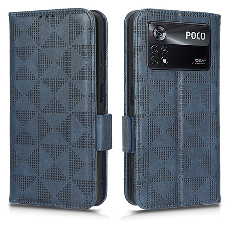 Custodia Portafoglio In Pelle Cover con Supporto C02X per Xiaomi Redmi Note 11E Pro 5G Blu