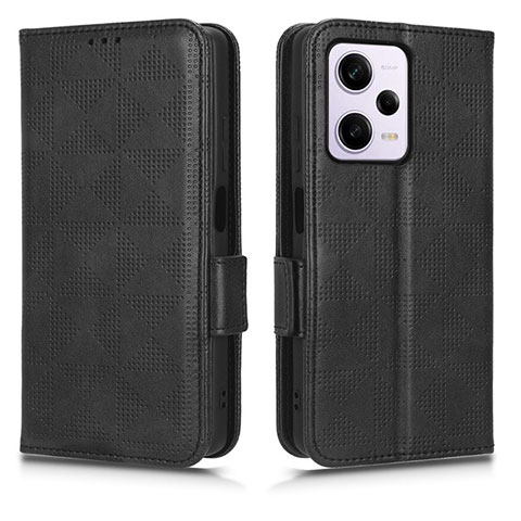 Custodia Portafoglio In Pelle Cover con Supporto C02X per Xiaomi Redmi Note 12 Explorer Nero