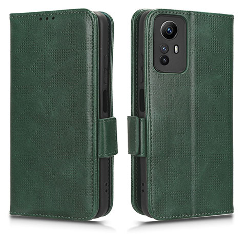 Custodia Portafoglio In Pelle Cover con Supporto C02X per Xiaomi Redmi Note 12S Verde