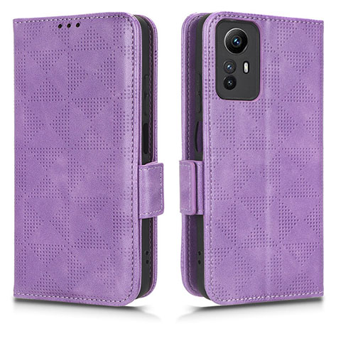 Custodia Portafoglio In Pelle Cover con Supporto C02X per Xiaomi Redmi Note 12S Viola