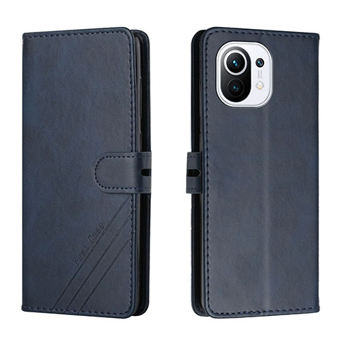 Custodia Portafoglio In Pelle Cover con Supporto C03 per Xiaomi Mi 11 Lite 4G Blu