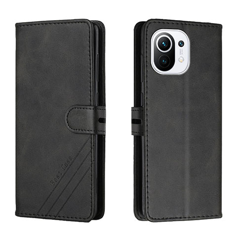 Custodia Portafoglio In Pelle Cover con Supporto C03 per Xiaomi Mi 11 Lite 5G Nero