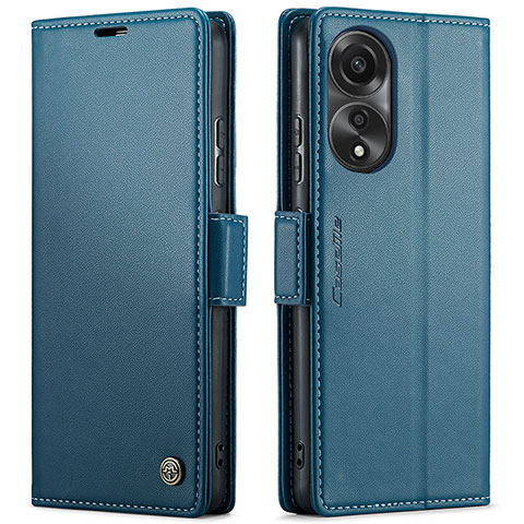 Custodia Portafoglio In Pelle Cover con Supporto C03S per Oppo A78 4G Blu