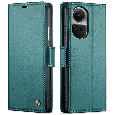 Custodia Portafoglio In Pelle Cover con Supporto C03S per Oppo Reno10 5G Verde