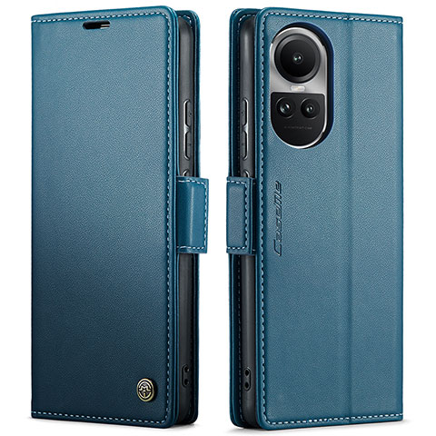 Custodia Portafoglio In Pelle Cover con Supporto C03S per Oppo Reno10 Pro 5G Blu