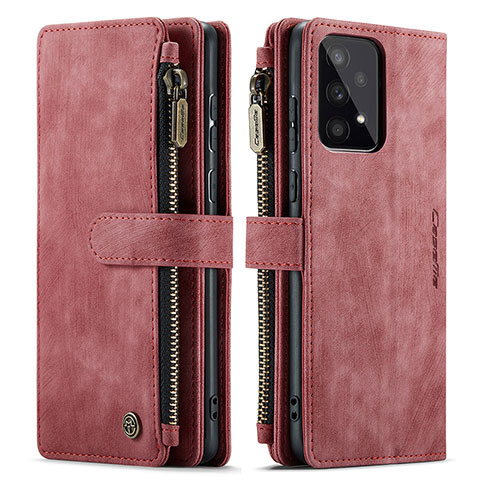 Custodia Portafoglio In Pelle Cover con Supporto C03S per Samsung Galaxy A33 5G Rosso