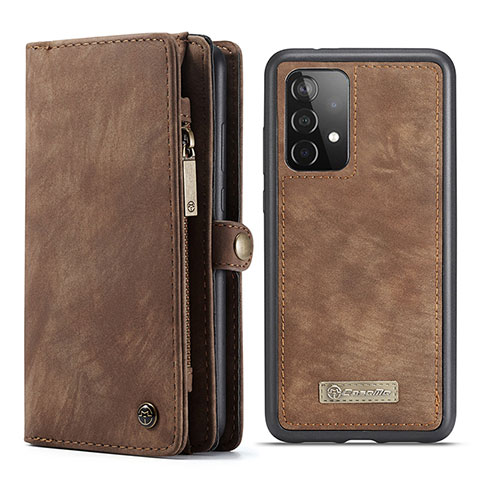 Custodia Portafoglio In Pelle Cover con Supporto C03S per Samsung Galaxy A52s 5G Marrone