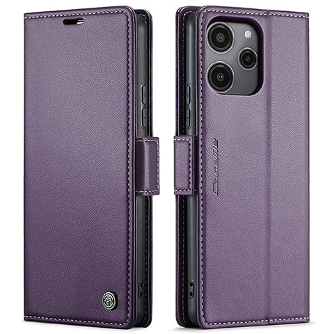 Custodia Portafoglio In Pelle Cover con Supporto C03S per Xiaomi Poco M6 Pro 5G Viola