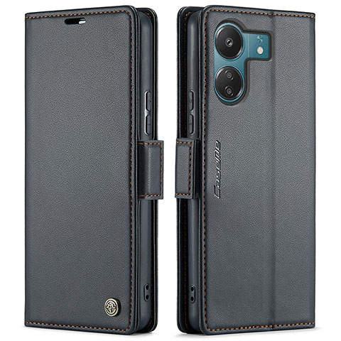 Custodia Portafoglio In Pelle Cover con Supporto C03S per Xiaomi Redmi 13C Nero