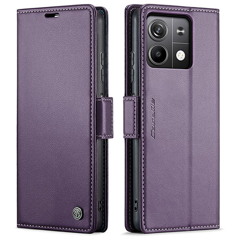 Custodia Portafoglio In Pelle Cover con Supporto C03S per Xiaomi Redmi Note 13 5G Viola