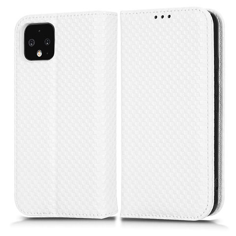 Custodia Portafoglio In Pelle Cover con Supporto C03X per Google Pixel 4 XL Bianco