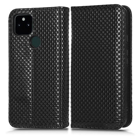 Custodia Portafoglio In Pelle Cover con Supporto C03X per Google Pixel 5a 5G Nero